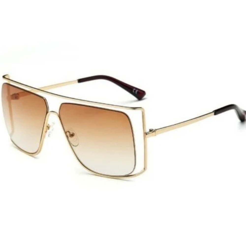 Oversized Gold Sunglasses